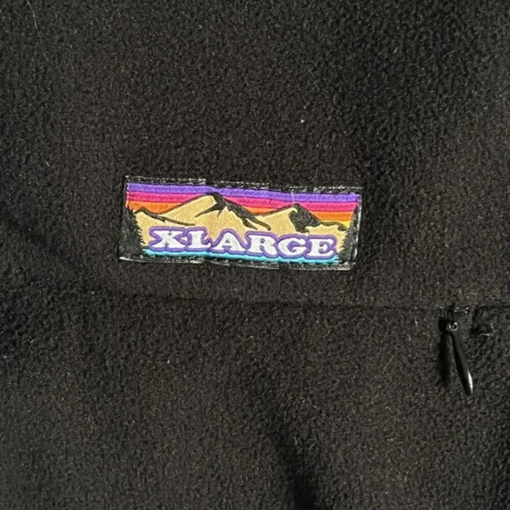 XLARGE‎ UO Snap Button Fleece Sweatshirt Mens S Black Outdoor Camping Hiking